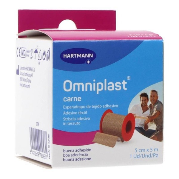 Esparadrapo Omniplast Tela Rosa 5mx5cm Hartman