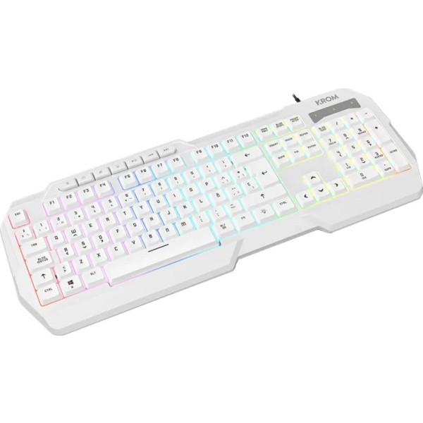 Krom kenta pc combo gaming 4 en 1 rgb blanco
