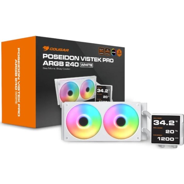 Cougar ref. liq poseidon vistek pro argb 240 white